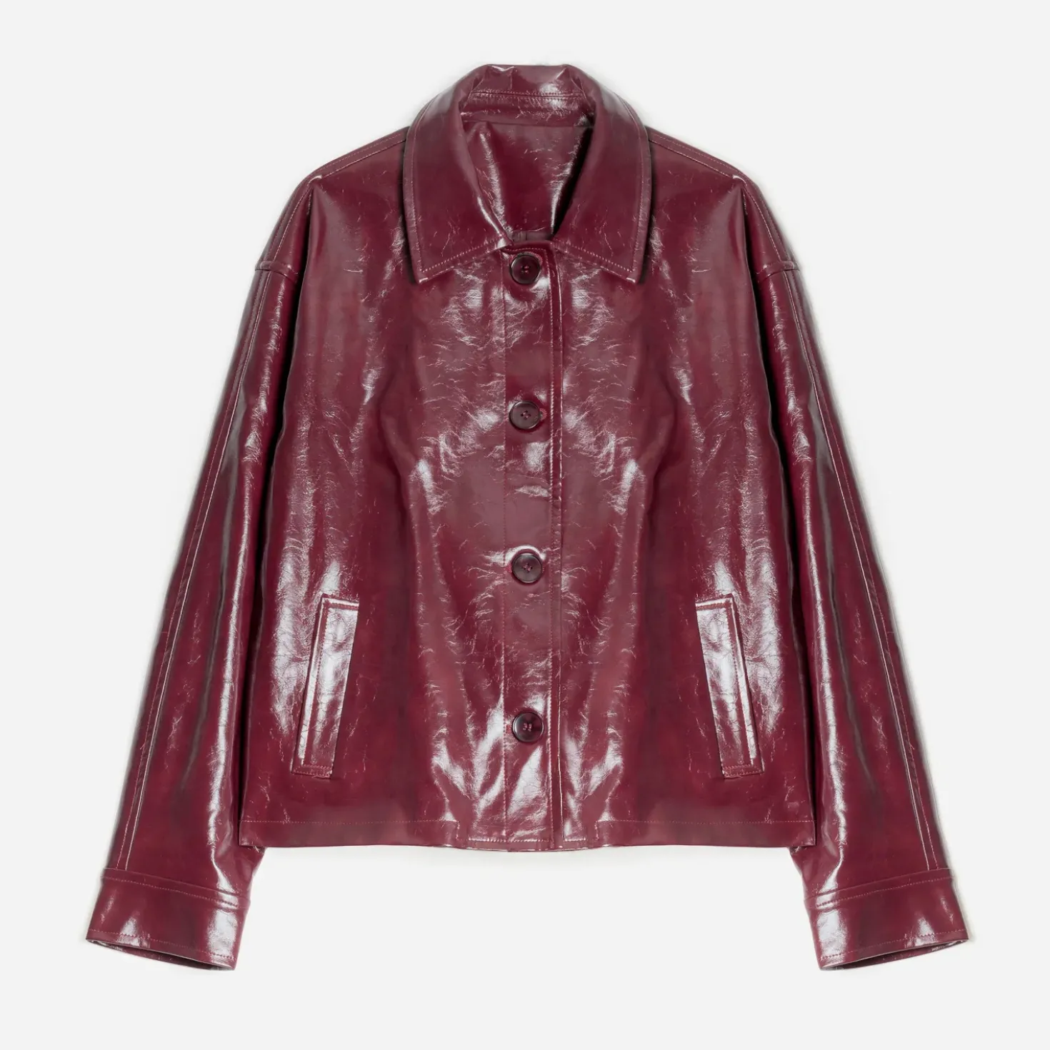 Veste ERAM WEAR bordeaux effet vinyle