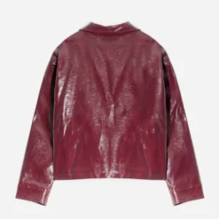 Veste ERAM WEAR bordeaux effet vinyle