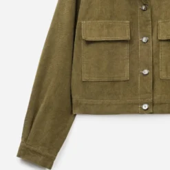Veste ERAM WEAR kaki velours milleraies