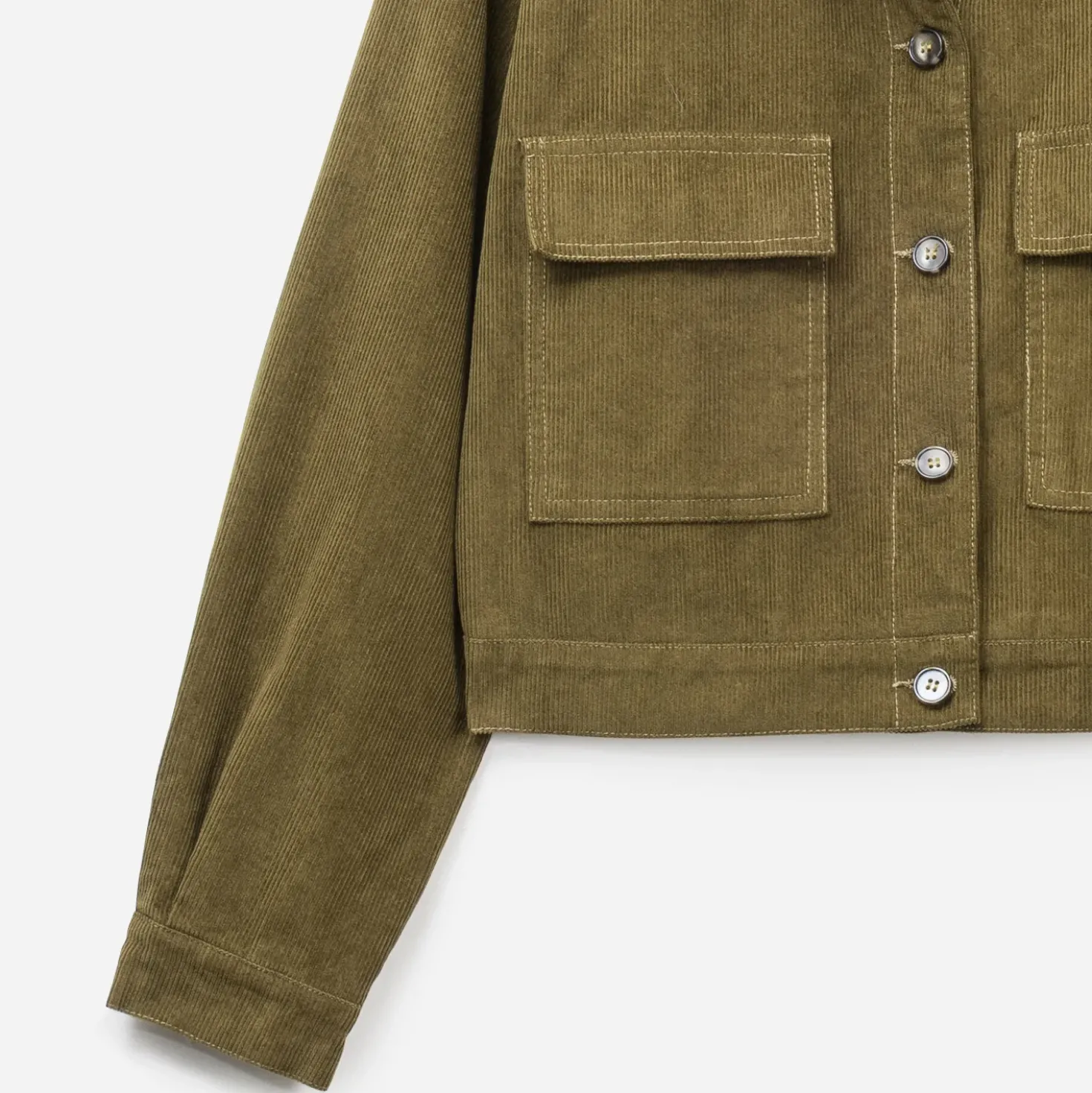 Veste ERAM WEAR kaki velours milleraies