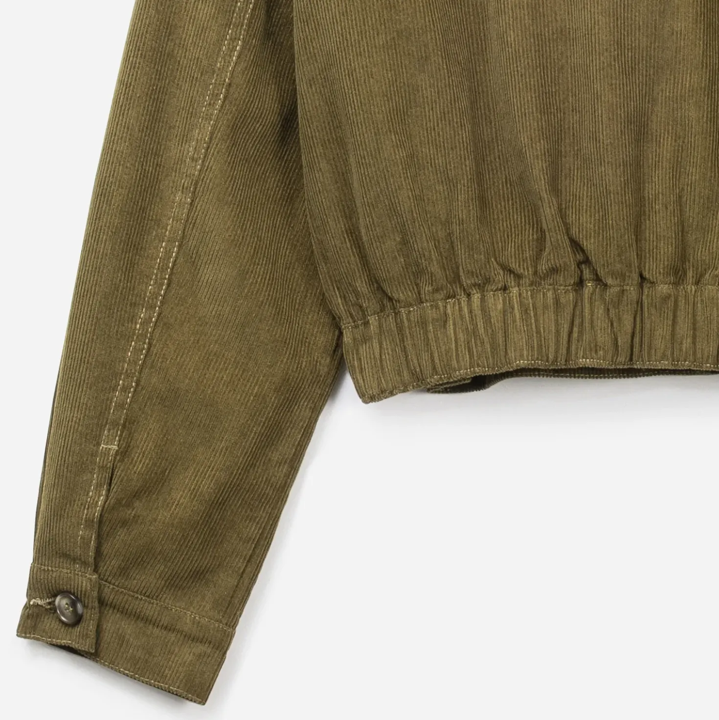 Veste ERAM WEAR kaki velours milleraies