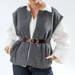 Veste TEXTO grise sans manches