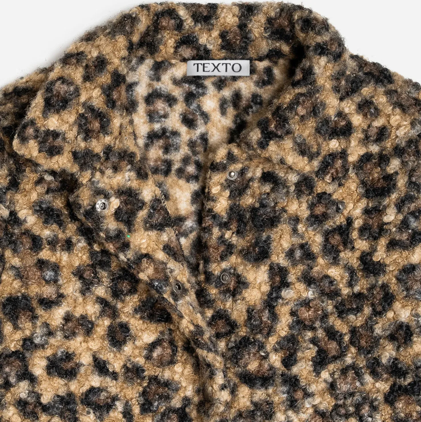 Veste TEXTO marron motif léopard